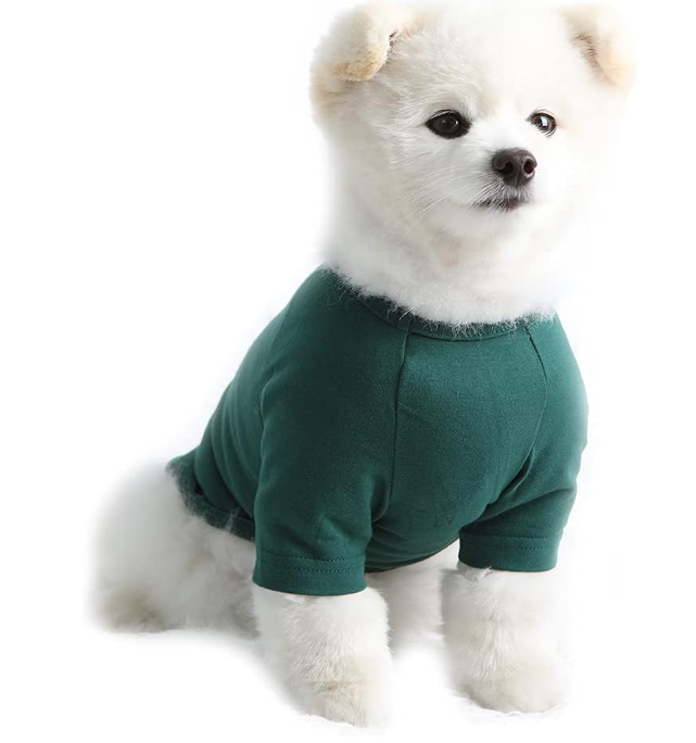 Soft Breathable Pure Cotton Solid-Color T-Shirt for Small Dogs - Image 2