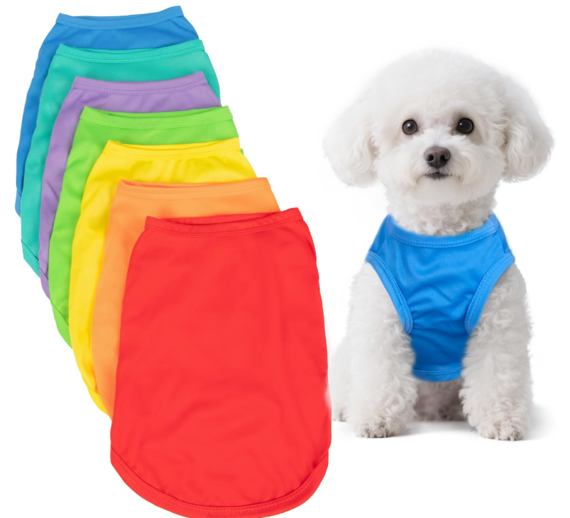 Lightweight Breathable Sleeveless Solid-Color Vest 7-Piece Set - Image 2