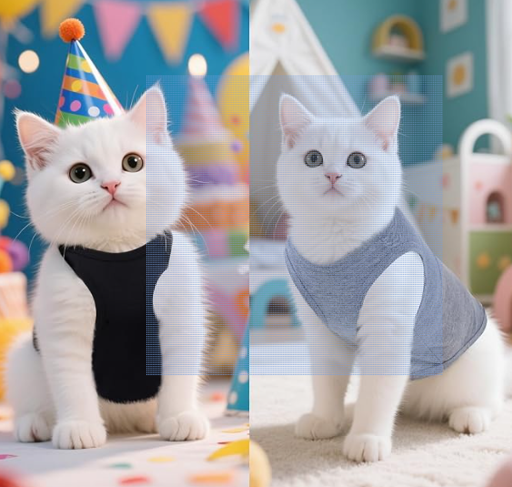 Summer Sleeveless Solid-Color Cat & Dog Vest 4-Piece Set - Image 2