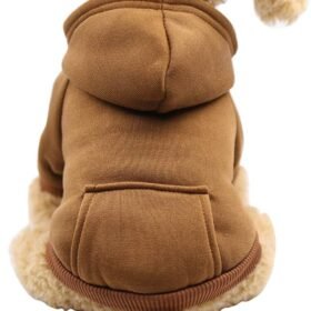 Warm Hooded Winter Dog Outfit With Pockets