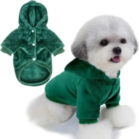 Soft And Warm Hooded Pet Outfit With Snap-Button Closure