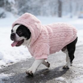 Warm Faux-Sherpa Hooded Pet Jacket
