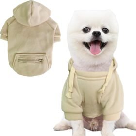 Warm Hooded Winter Dog Outfit With Pockets