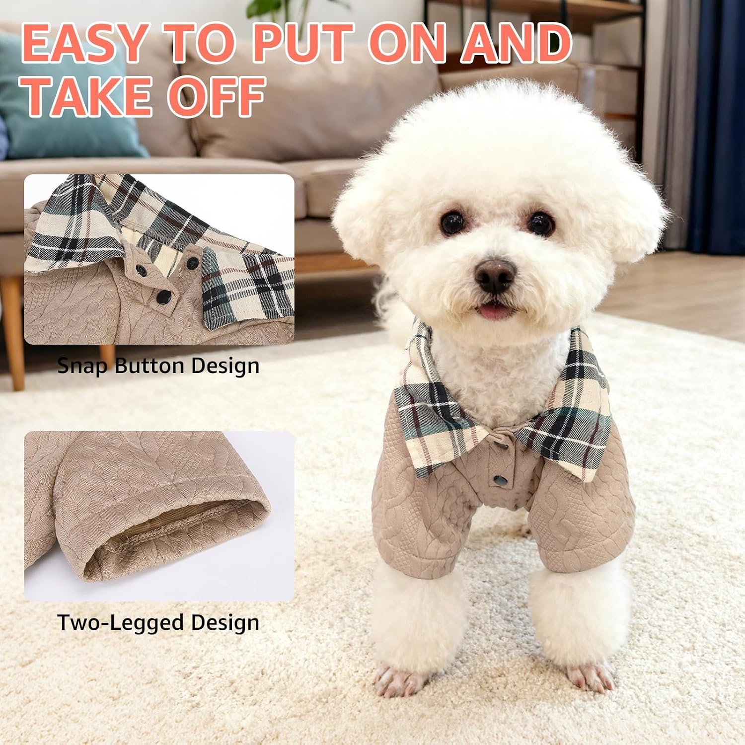 Knitted Collar Warm Winter Pet Pullover - Image 2