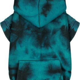 Stylish Tie-Dye Hooded Pet Sweatshirt With Pockets